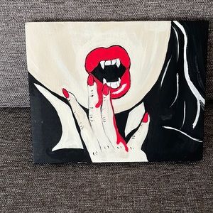 Custom canvas “The vampire girl “ 8in x 10in